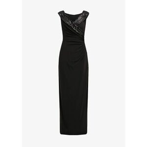 Like New Lauren Ralph Lauren Black Sequin Embellished Maxi Dress
